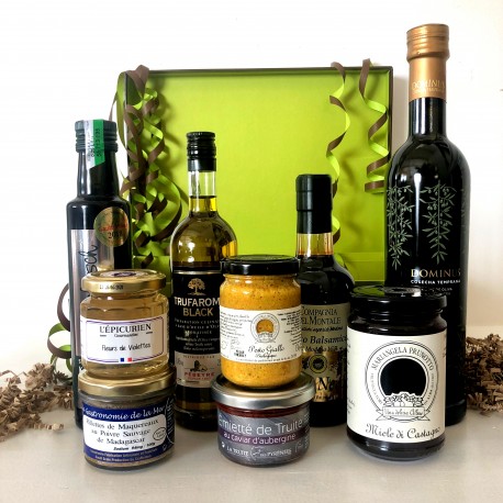 Coffret de Luxe Huile d'Olive * Pépins de Courge * Truffe Noir * Vinaigre Balsamique 